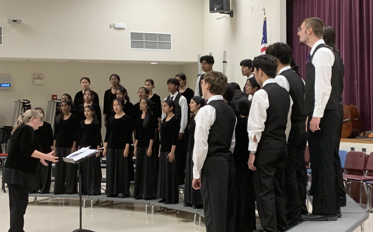 Choir students fill up the stands as they present their songs to the audience at their 2nd debut.